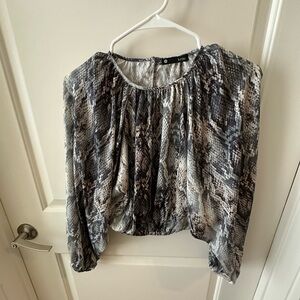 Snakeskin Krisa blouse size XS